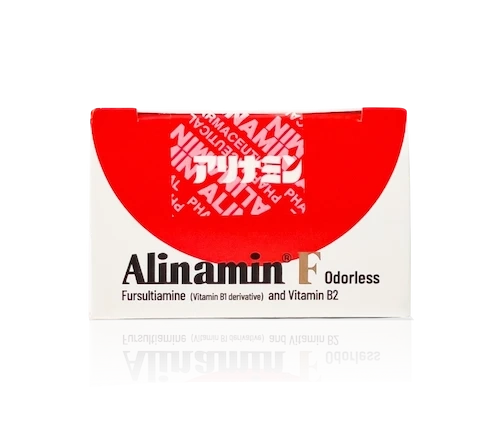 กล่องอะลินามิน® เอฟ วิตามินบี1 และ วิตามิน บี2 ฝาเปิด2