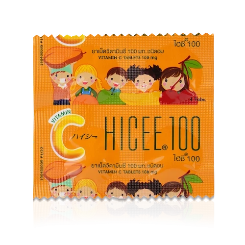 ไฮซี® 100 แบบ 4 เม็ด ด้านหน้า